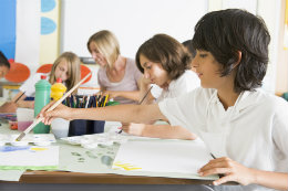 bigstock Pupils Doing Art In Classroom 3915853