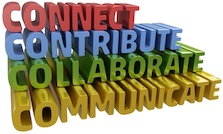 Connect collaborate communicate contribute