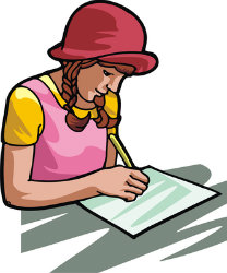 girl writing