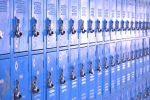 School metal lockers