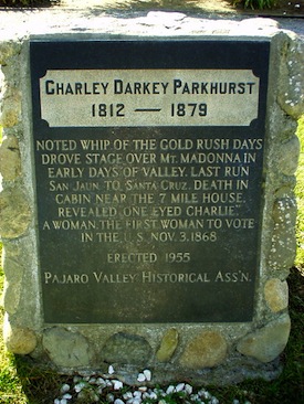 charley parkhurst headstone