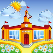 School with sun