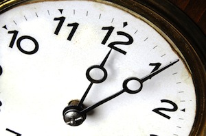 clock shows 5 minutes