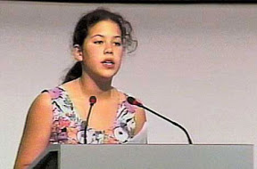 Severn Cullis-Suzuki speaking at Rio, 1992