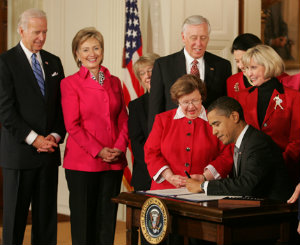 Lilly Ledbetter Fair Pay Restoration Act Bill Signing