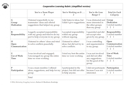 coop-learning-rubric