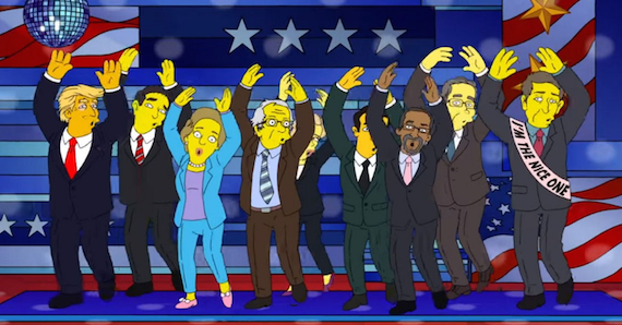 Simpsons presidential parody