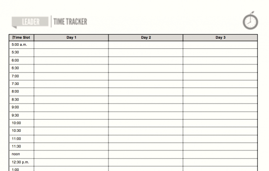 time tracker 3 day