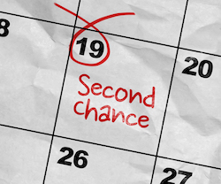 Concept image of a Calendar with the text Second Chance