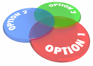 Option 1 2 3 Choices Decide Venn Diagram 3d Illustrationjpg