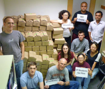 VA Tech students helped study lead pollution in Flint Michigan pipes.