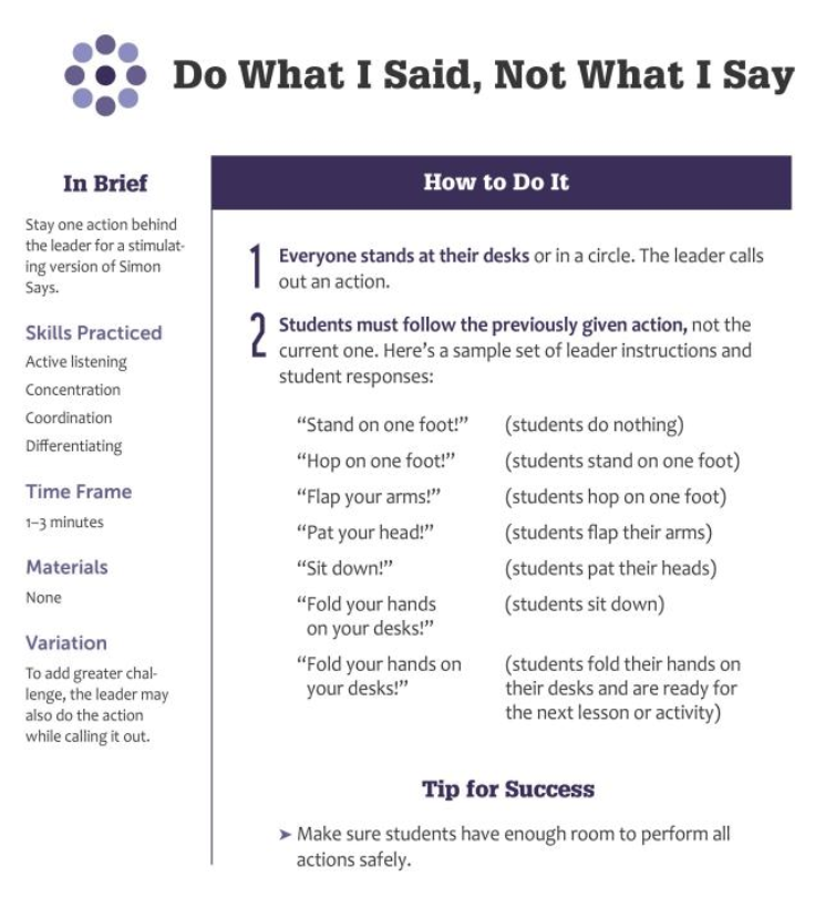 Do What I Said | MiddleWeb