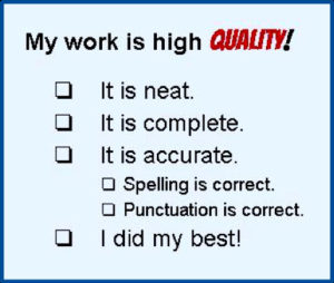 high school quality work
